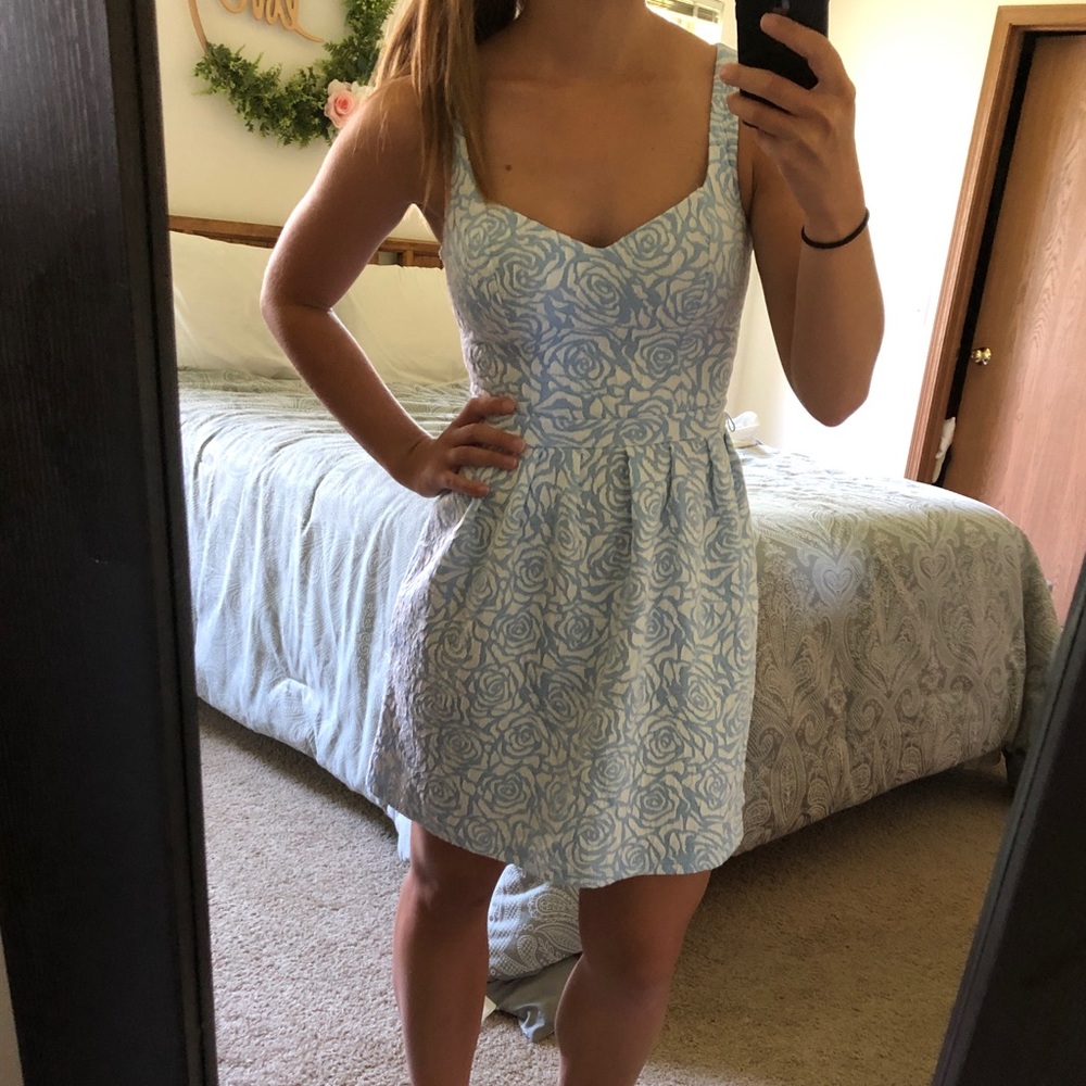 Candies blue dress heart cutout